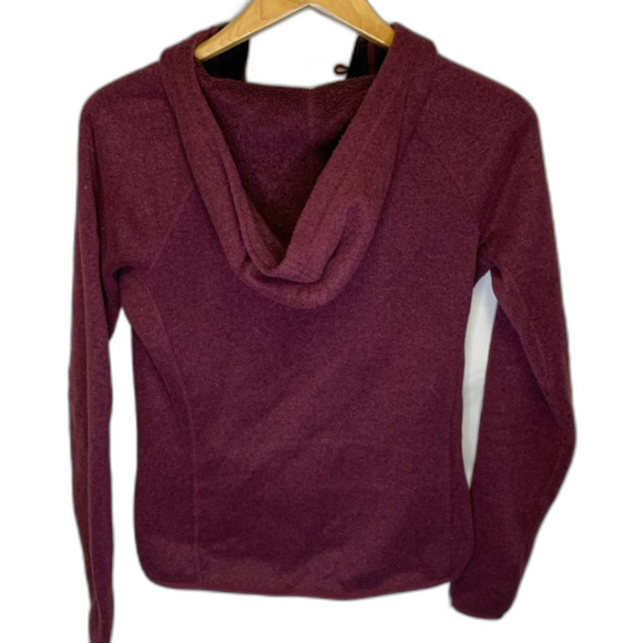 The North Face Magenta 1/2 Zip Button Sweater Fleece Hoodie Size M - Picture 9 of 12